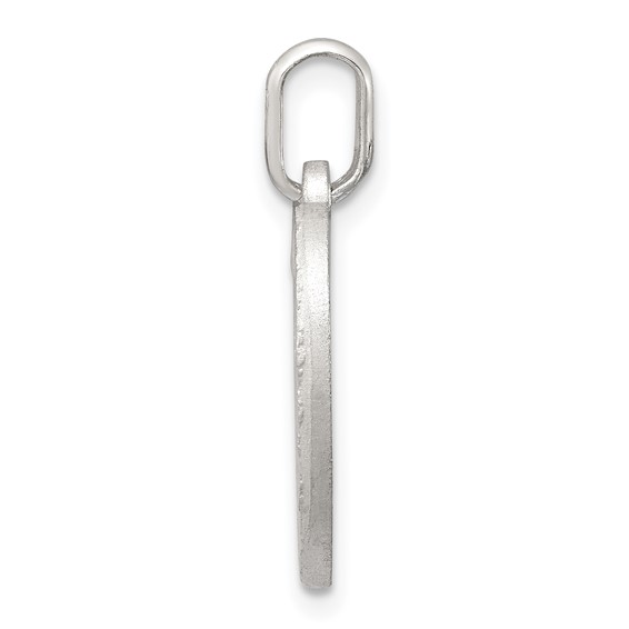 Sterling Silver Satin Angel Heart Charm