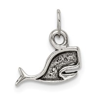 Sterling Silver Antiqued Whale Charm view 4
