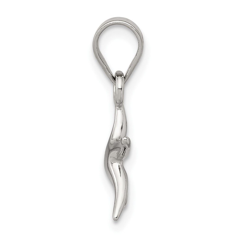 Sterling Silver Rhodium-platedStarfish Pendant (QC6324)