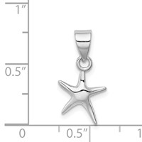 Sterling Silver Rhodium-platedStarfish Pendant view 4