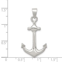 Sterling Silver Anchor Pendant view 3