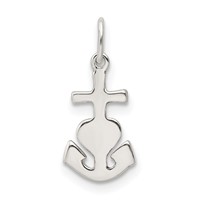 Sterling Silver Hope, Faith, and Charity Charm view 4