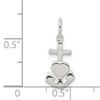 Sterling Silver Hope, Faith, and Charity Charm view 3