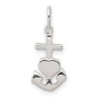 Sterling Silver Hope, Faith, and Charity Charm view 1