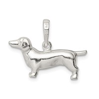 Sterling Silver Dachshund Pendant view 4