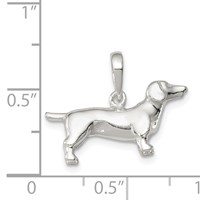 Sterling Silver Dachshund Pendant view 3