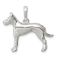 Sterling Silver Great Dane Pendant view 1