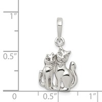 Sterling Silver Cats Pendant view 3