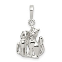 Sterling Silver Cats Pendant view 1