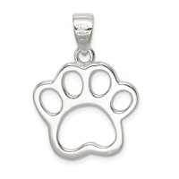 Sterling Silver Paw Pendant view 4