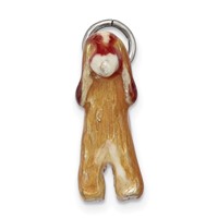 Sterling Silver Enameled Afghan Dog Charm view 2