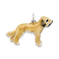 Sterling Silver Enameled Briard Charm view 4
