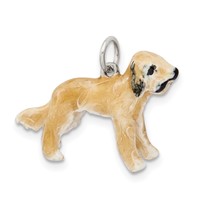 Sterling Silver Enameled Briard Charm view 5