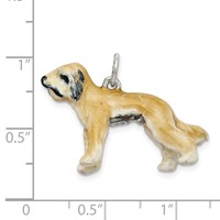 Sterling Silver Enameled Briard Charm view 3