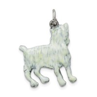 Silver Enamel Brussel Griffon Charm view 4