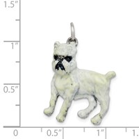 Silver Enamel Brussel Griffon Charm view 3