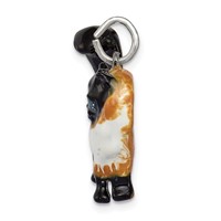 Sterling Silver Enameled Calico Cat Charm view 2