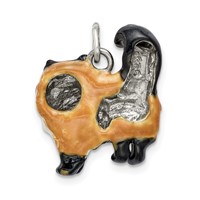 Sterling Silver Enameled Calico Cat Charm view 4