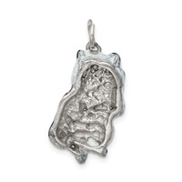 Sterling Silver Enameled Black & White Cat Charm view 4