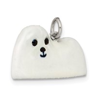 Sterling Silver Enameled Maltese Charm view 5