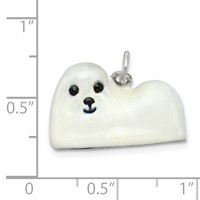 Sterling Silver Enameled Maltese Charm view 3