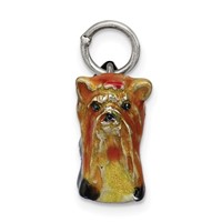 Sterling Silver Enameled Yorkshire Terrier Charm view 2