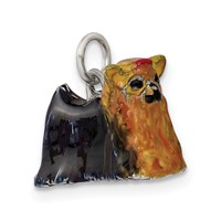 Sterling Silver Enameled Yorkshire Terrier Charm view 5