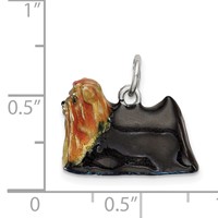 Sterling Silver Enameled Yorkshire Terrier Charm view 3