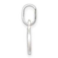 Sterling Silver Rhodium-plated Satin Angel Charm view 2