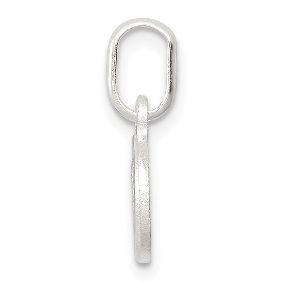 Sterling Silver Rhodium-plated Satin Angel Charm