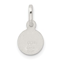 Sterling Silver Rhodium-plated Satin Angel Charm view 4