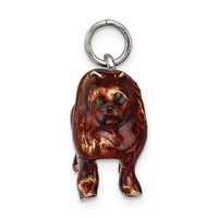 Sterling Silver Enameled Large Pomeranian Charm view 2