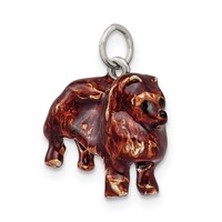 Sterling Silver Enameled Large Pomeranian Charm view 5