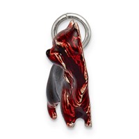 Sterling Silver Enameled Brown & Sable Cairn Terrier Charm view 2