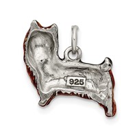 Sterling Silver Enameled Brown & Sable Cairn Terrier Charm view 4