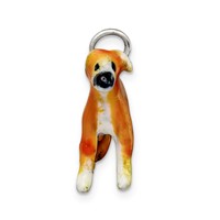 Sterling Silver Enameled Whippet Charm view 2