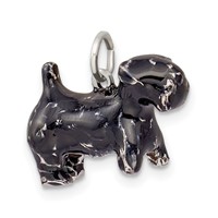 Sterling Silver Enameled Large Scottish Terrier Charm view 5