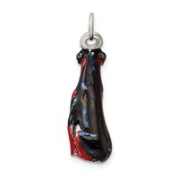 Silver Enamel Rottweiler Charm view 4