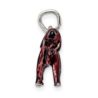 Sterling Silver Enameled Small Irish Setter Charm view 2