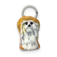 Sterling Silver Enameled Lhasa Apso Charm view 2