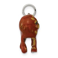 Sterling Silver Enameled Chow Dog Charm view 2