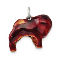 Sterling Silver Enameled Chow Dog Charm view 4