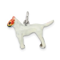 Sterling Silver Enameled Jack Russell Charm view 4