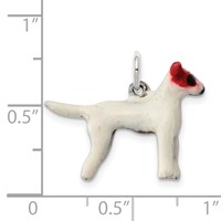 Sterling Silver Enameled Jack Russell Charm view 3