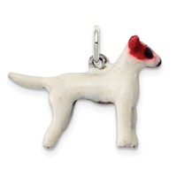 Sterling Silver Enameled Jack Russell Charm view 1