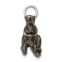 Silver Enamel Medium Greyhound Charm view 2