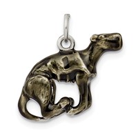 Silver Enamel Medium Greyhound Charm view 4