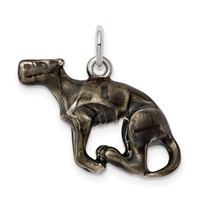 Silver Enamel Medium Greyhound Charm view 1