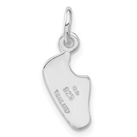 Sterling Silver Purple & White Enameled Sneaker Charm view 4