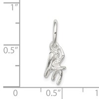 Sterling Silver Ballerina & Shoe Charm view 3